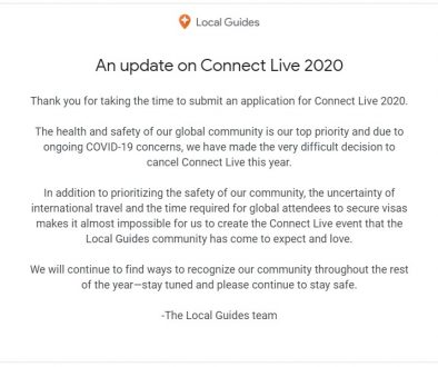 Connect Live 2020 Google