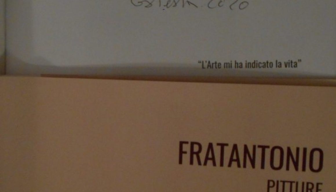 Fratantonio pitture un viaggio lungo sessant'anni, dedica, Modica 2020