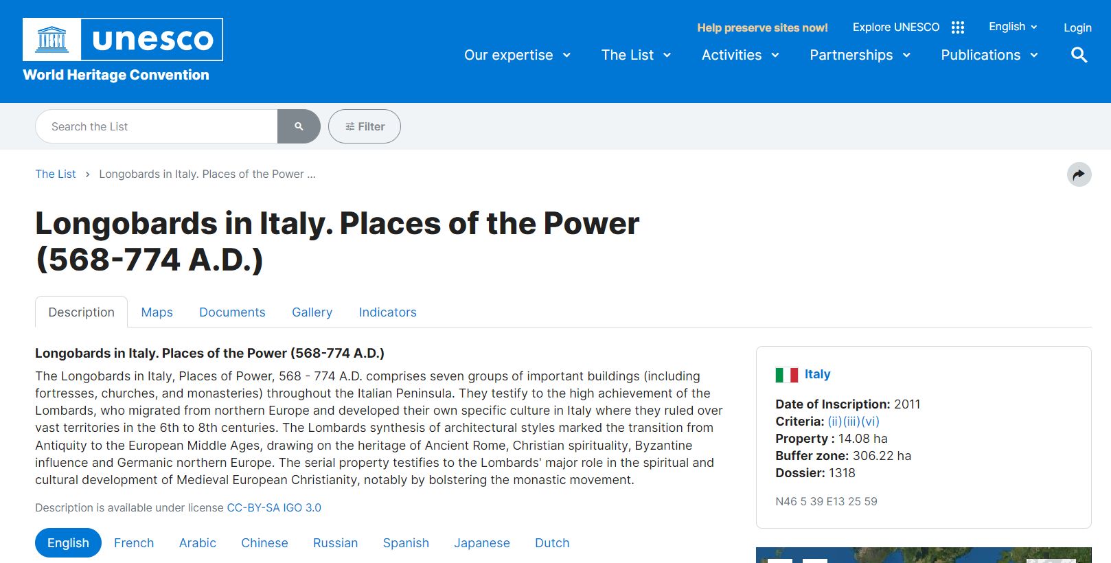 UNESCO Longobards in Italy: tra le lingue utilizzate non c'è l'ITALIANO