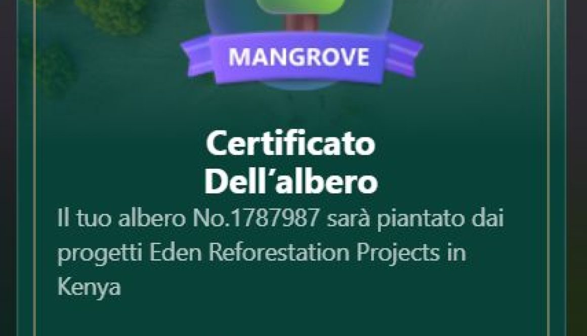 certificato secondo albero