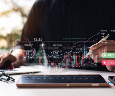 Businessmen,Work,With,Stock,Market,Investments,Using,Tablets,To,Analyze